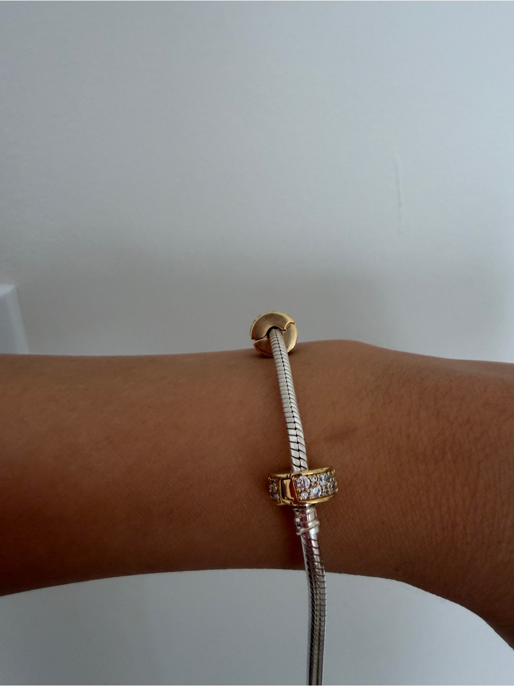 14K Gold Plated Pandora Pavé Clasp